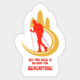 urge for adventure Sticker